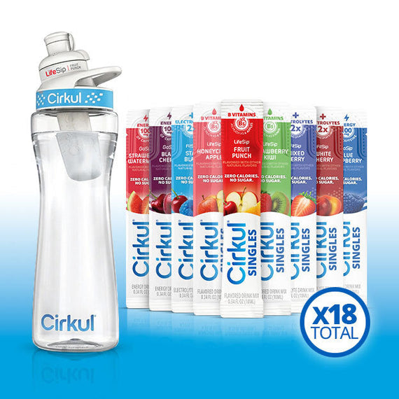 22oz. Plastic Bottle & LifeSip® Fruit Punch D2