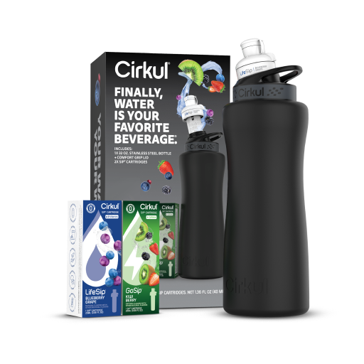32oz. Matte Black Stainless Steel Bottle Starter Kit J6